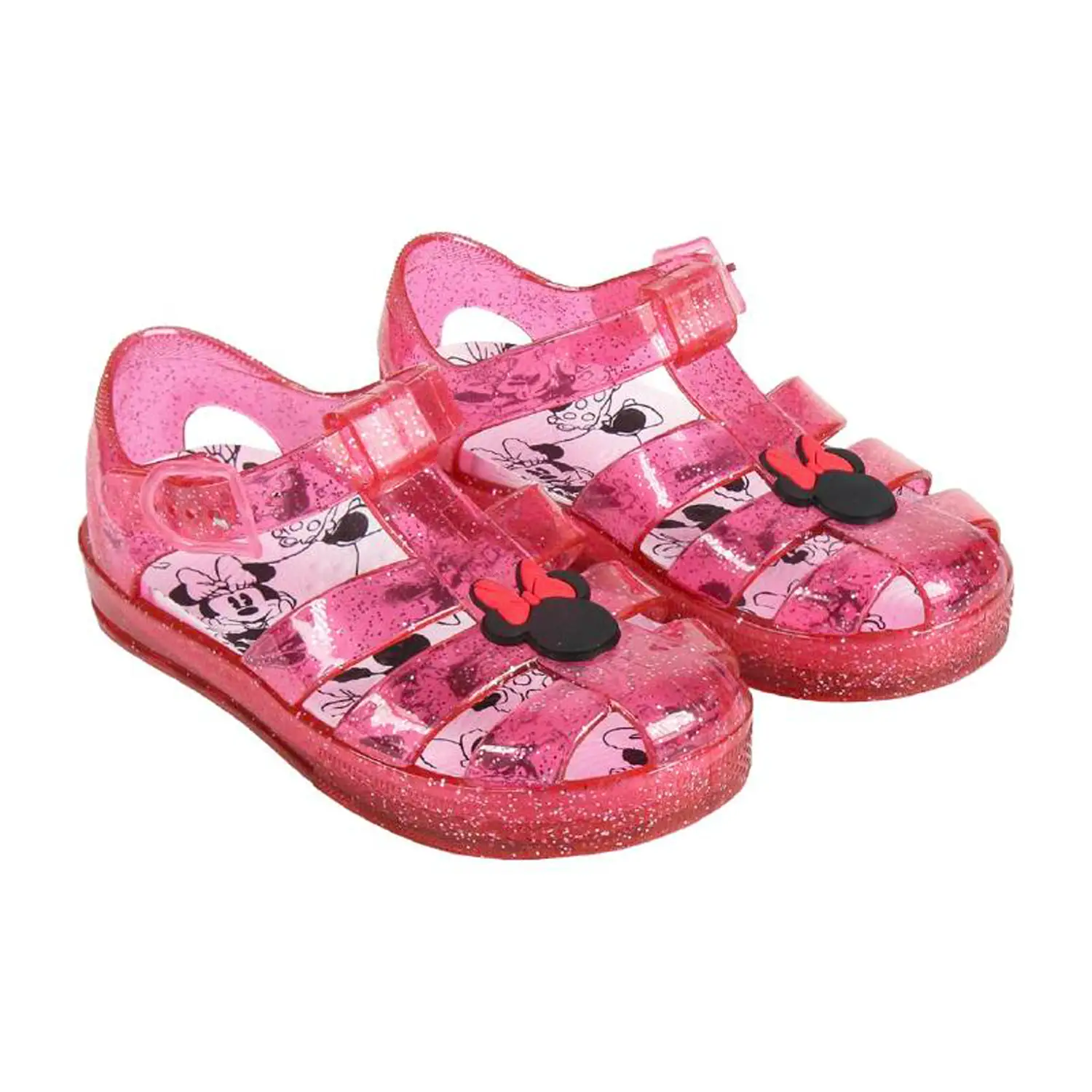 Minnie Sandali Spiaggia Trasparente T026 Red - estivo mare
