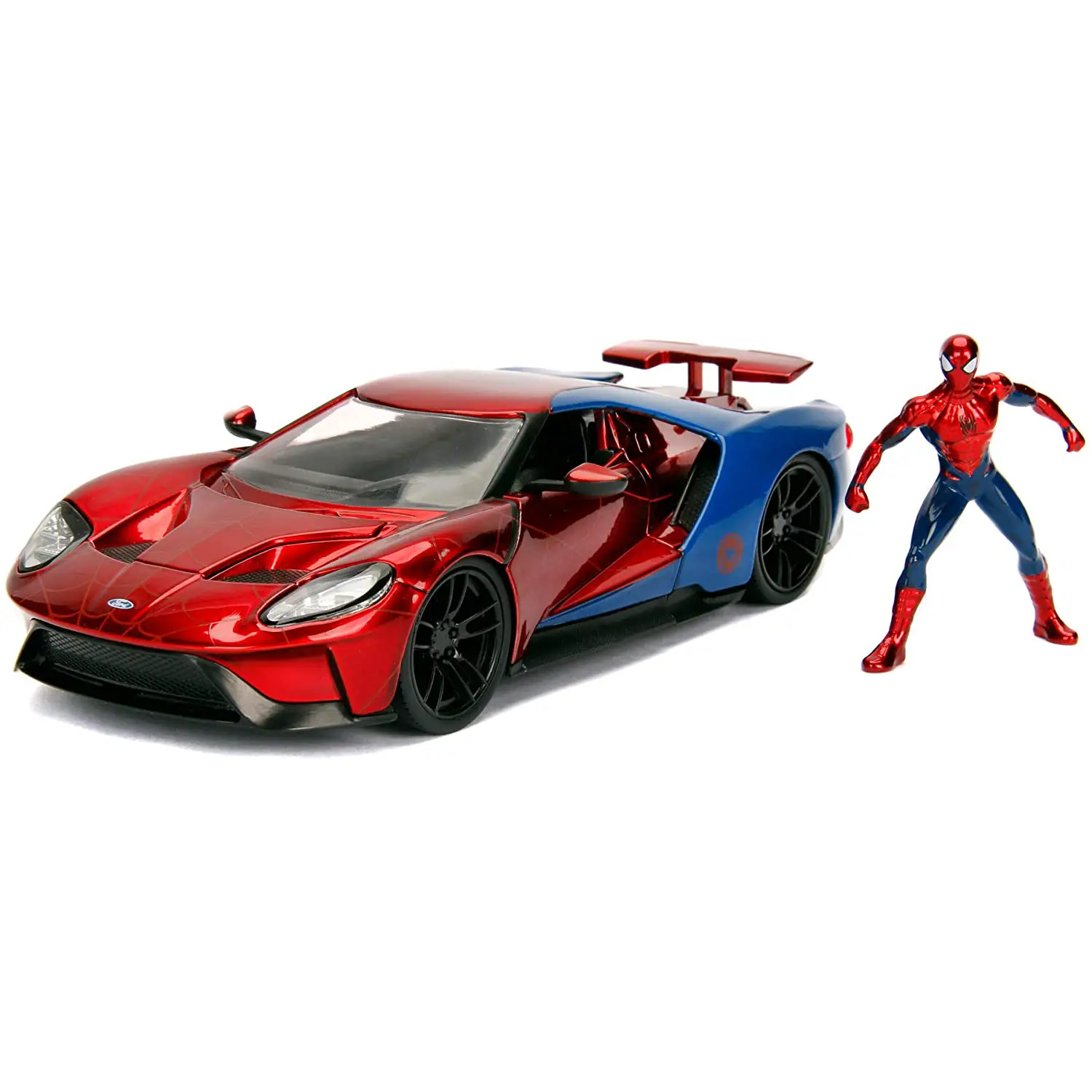 Marvel Spiderman Ford GT del 2017 1:24 Con Personaggio. - diecast