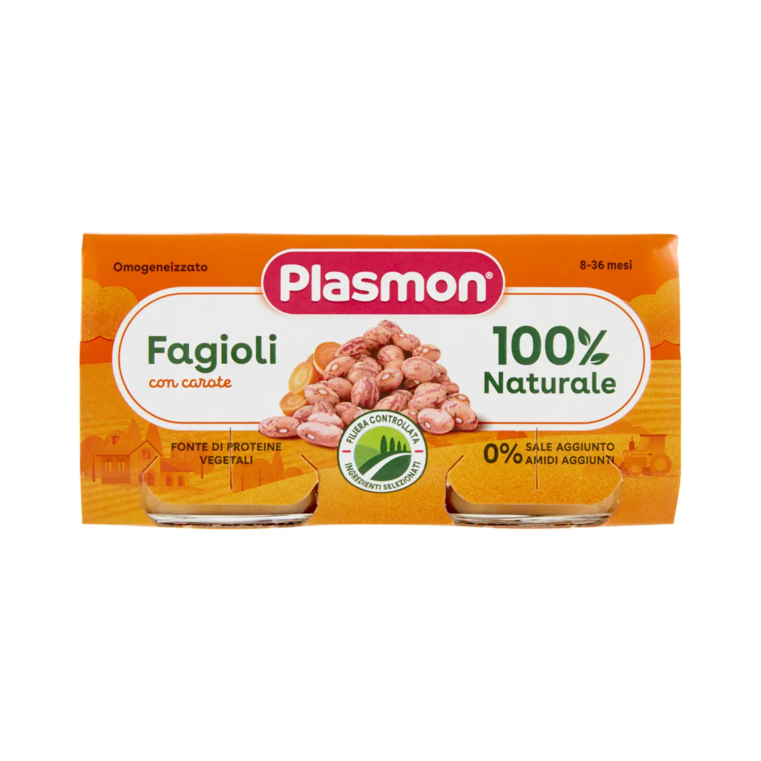 Omogeneizzato Plasmon gr. 80x2 Legumi Borlotti - omogeneizzati