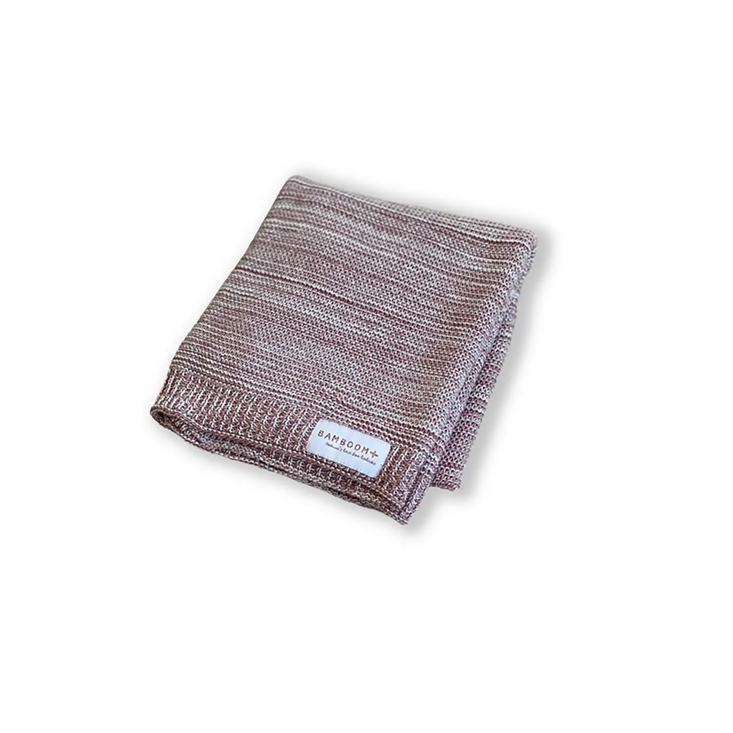 Bamboom Coperta Estiva Lavorata a Maglia 75x100 cm – Bric White Melange - lenzuolini