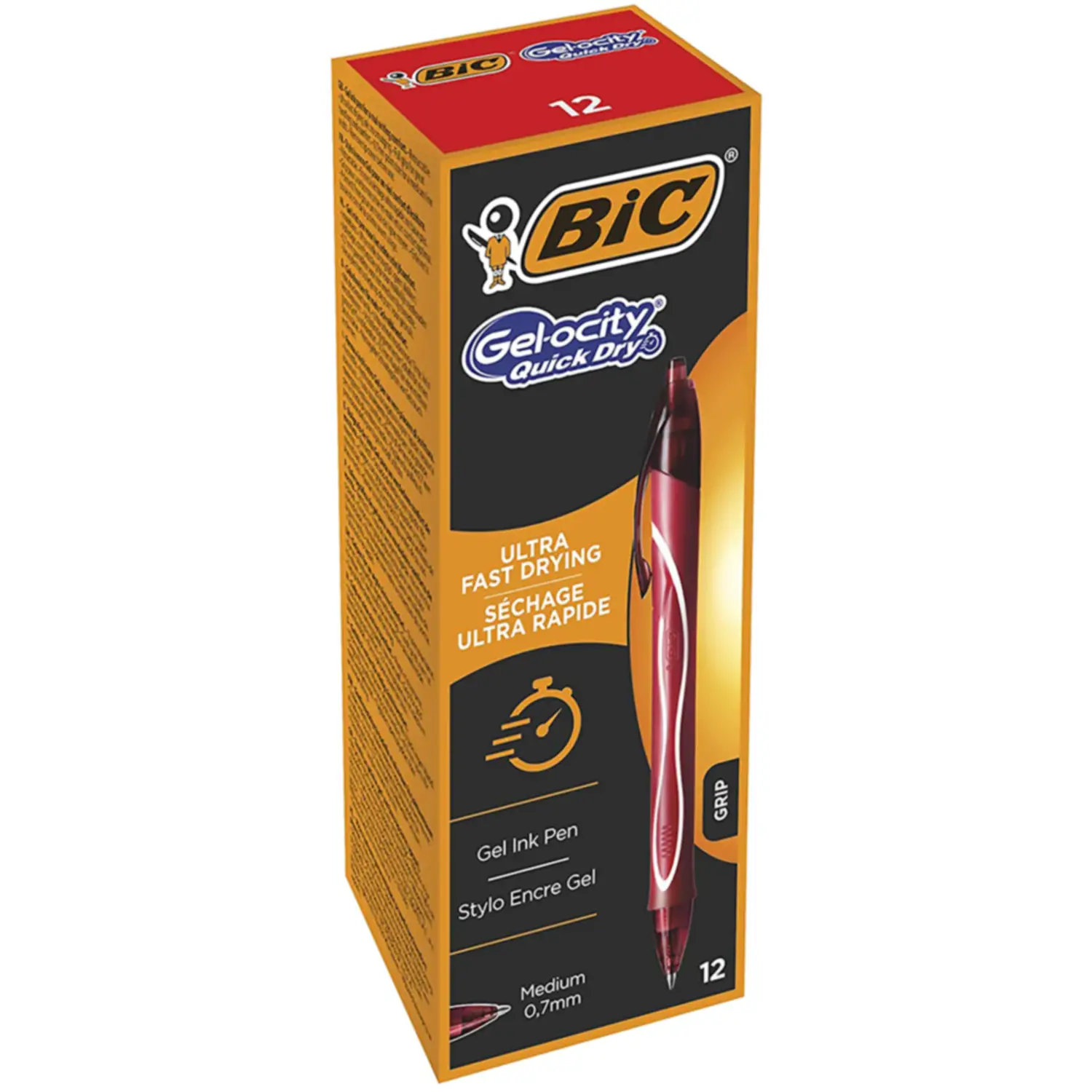 Penna BIC Gel-Ocity Quick Dry Rossa - penne pennarelli ufficio