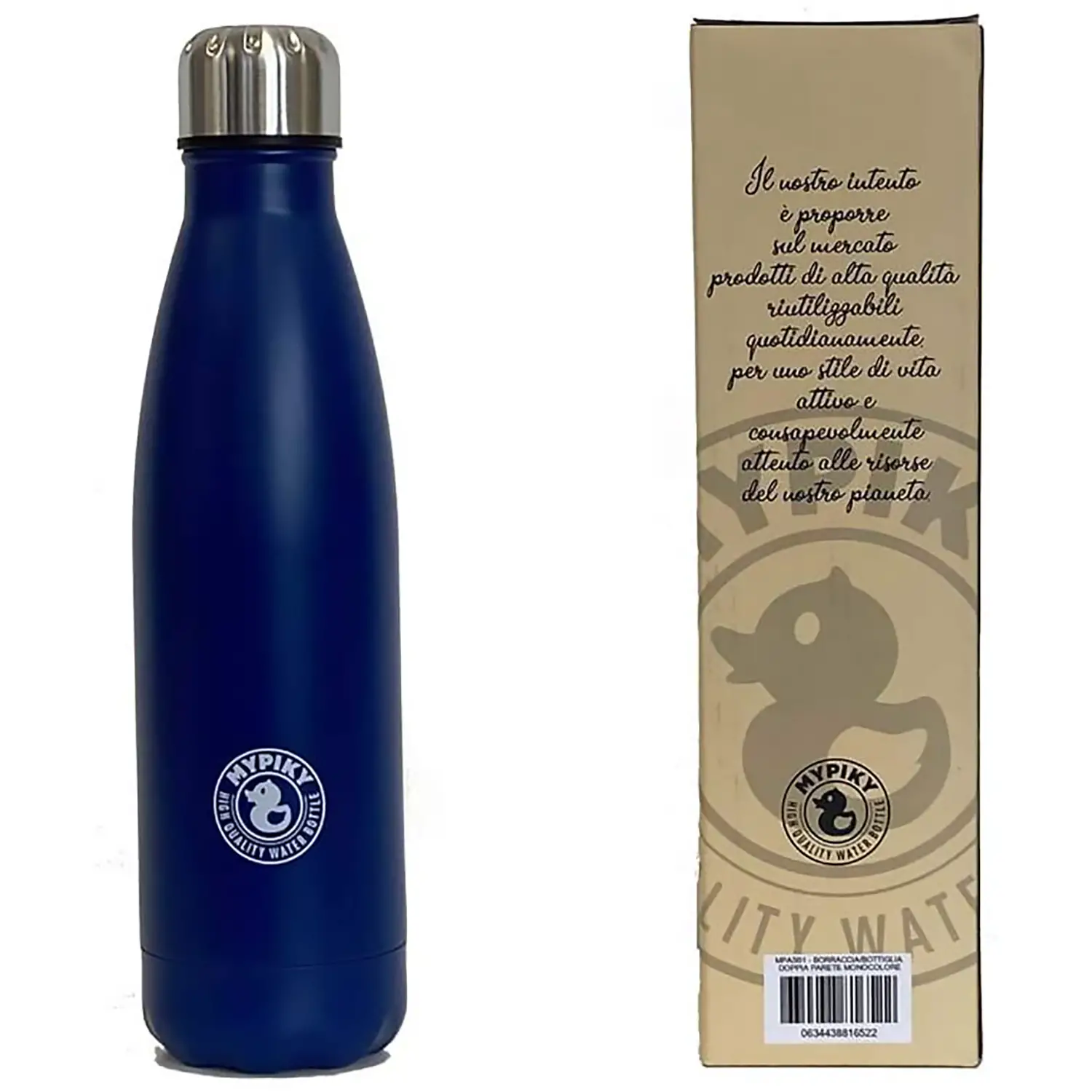 Borraccia Termica in Acciaio MYPIKY 500 ml – Azzurra -