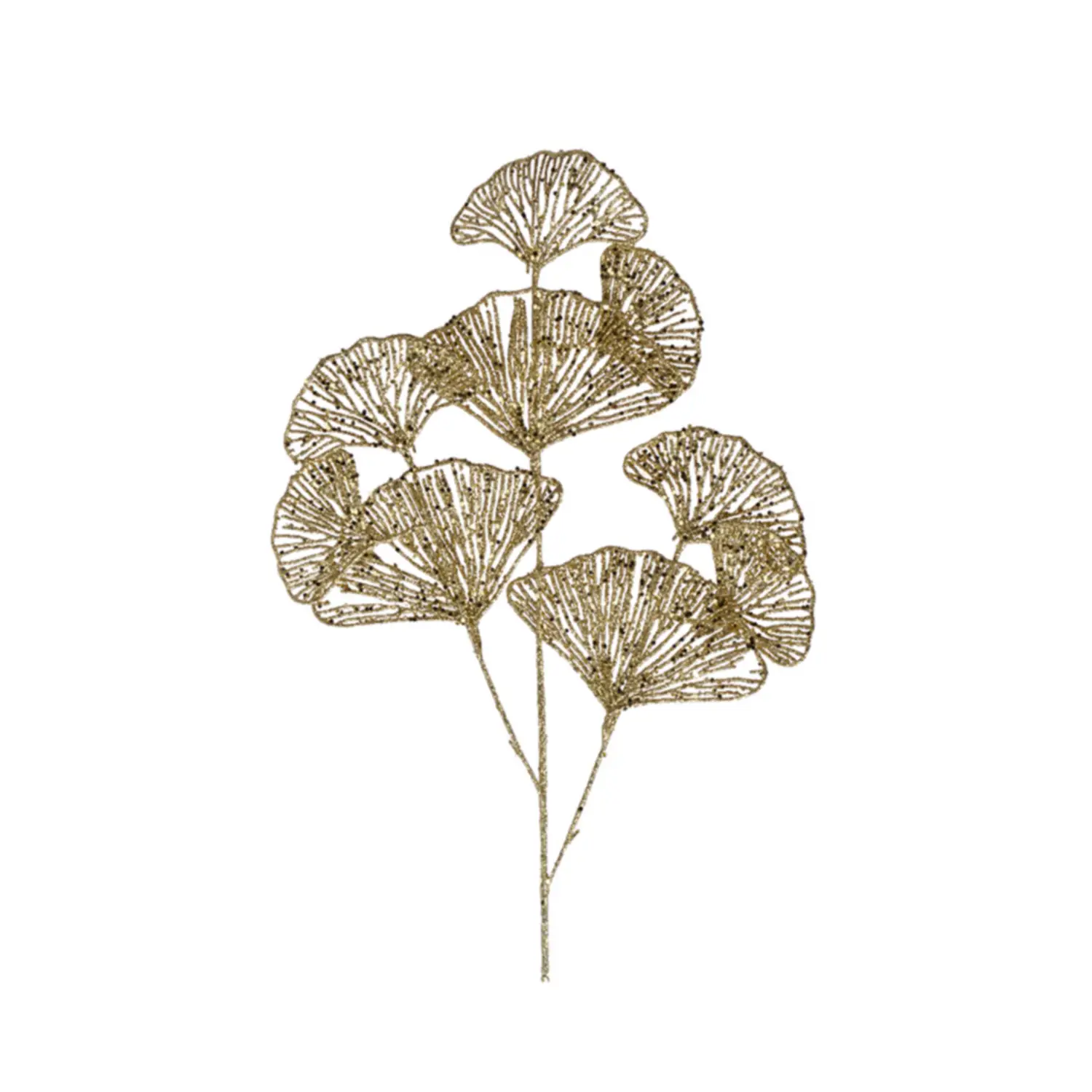 Ramo Decorativo con Fiori Ginko Oro 70x25 cm – Eleganza Natalizia - fiori e ghirlande