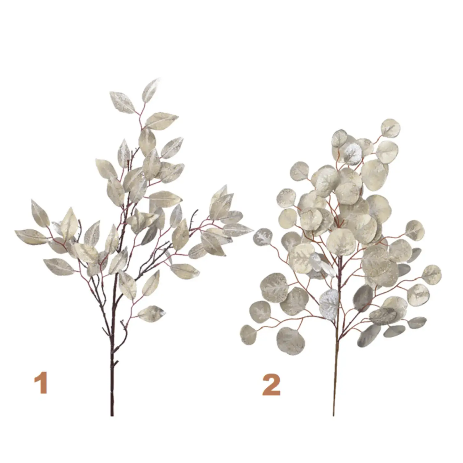 Ramo Effetto Spray Glitter Champagne 72 cm – Decorazioni Natalizie Eleganti - fiori e ghirlande