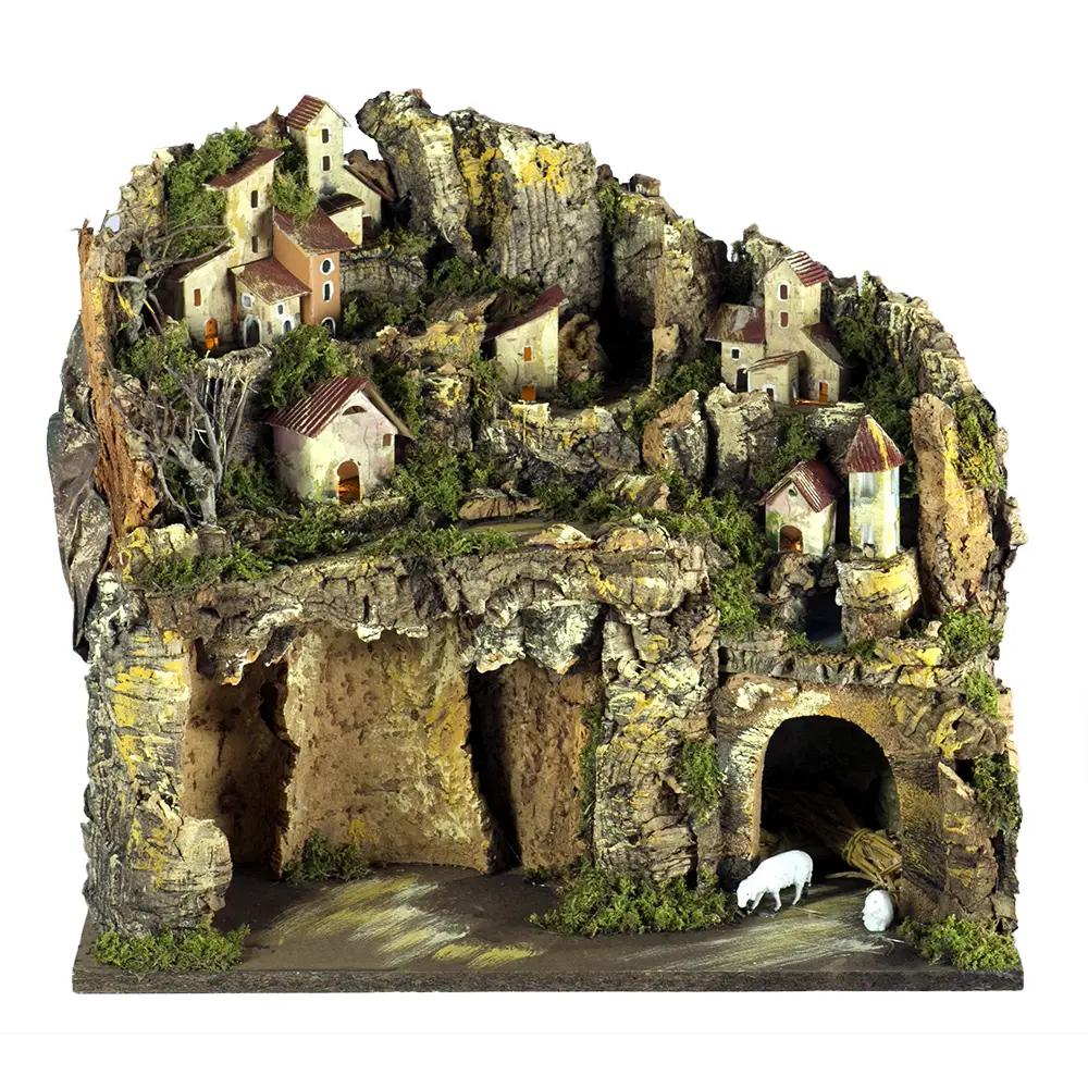 Presepe cm. 45x30x38 con Luci - presepi
