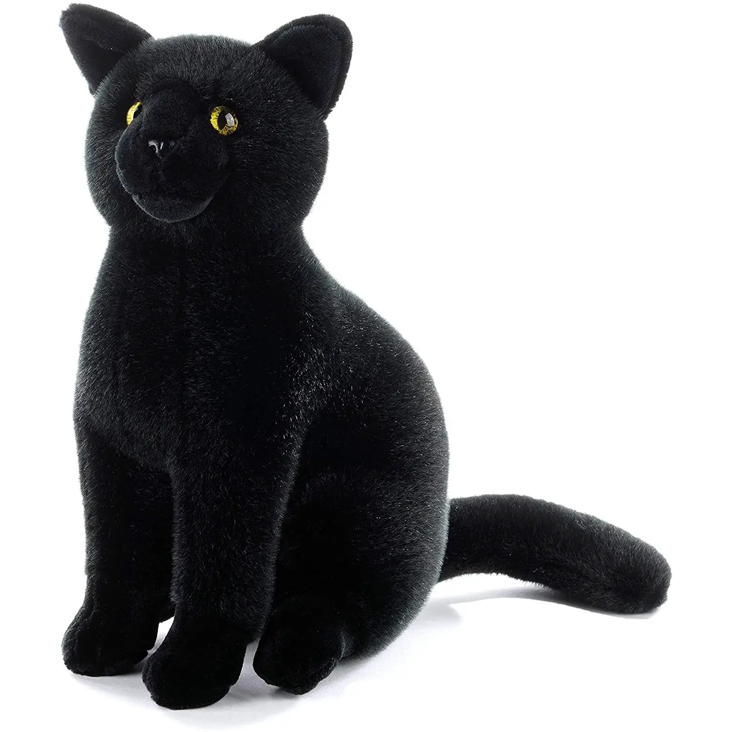 Peluche Bombay Gatto Nero L 30 cm – Morbidezza Made in Italy - peluches 0/36 mesi