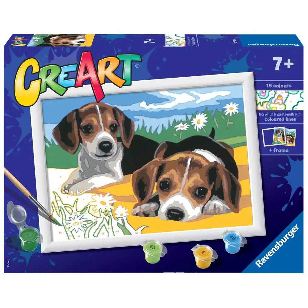 CreArt Cuccioli Jack Russel - Gioco Creativo da Dipingere per Bambini - creatività