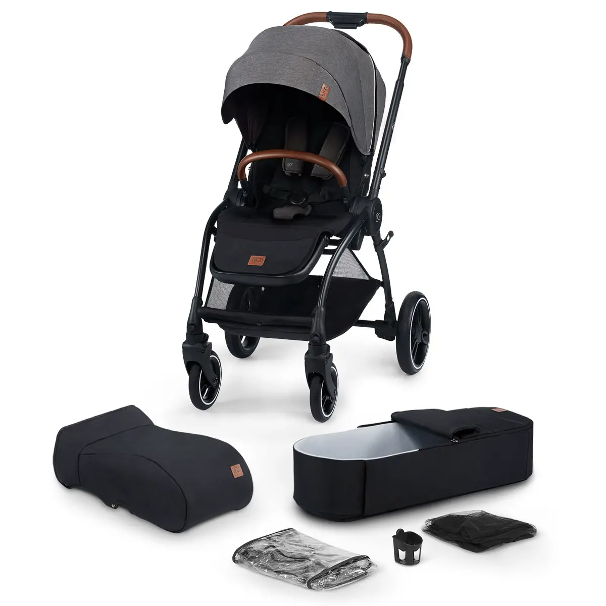 Passeggino Evolution Cocooon 2in1 con Navicella – Platinum Grey - trio e modulari