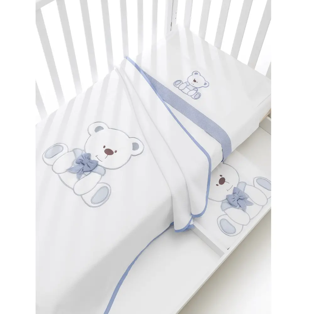 Set Lenzuola Letto 3 Pezzi Azzurro – Collezione Tato Erbesi - lenzuolini