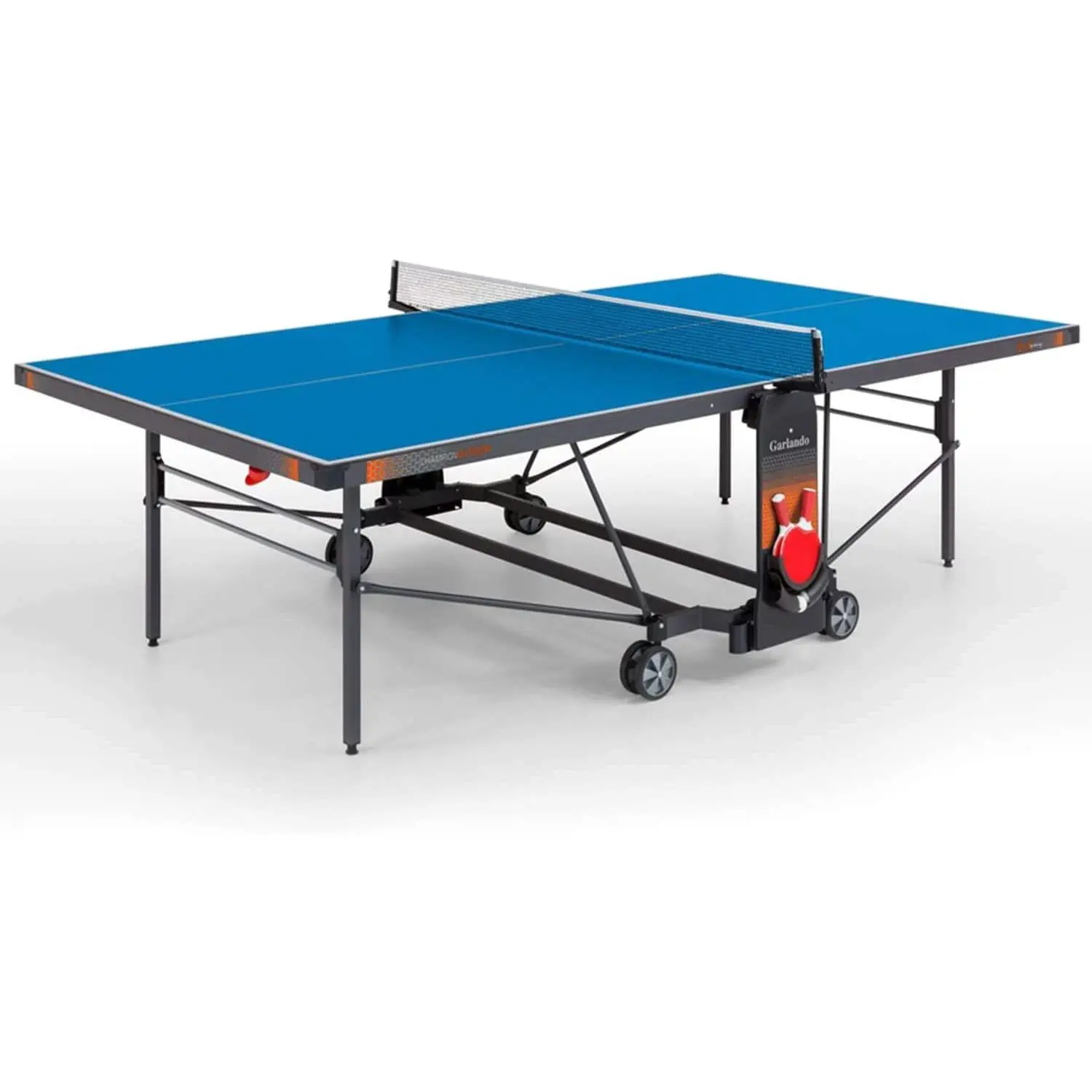 Garlando Tavolo Ping Pong Champion Outdoor - Piano Blu, Con Ruote - tavoli gioco