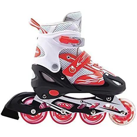 Garlando Pattini in Linea Firewheel Rosso Taglia S 30-33 – Sicurezza e Divertimento per Bambini - pattini