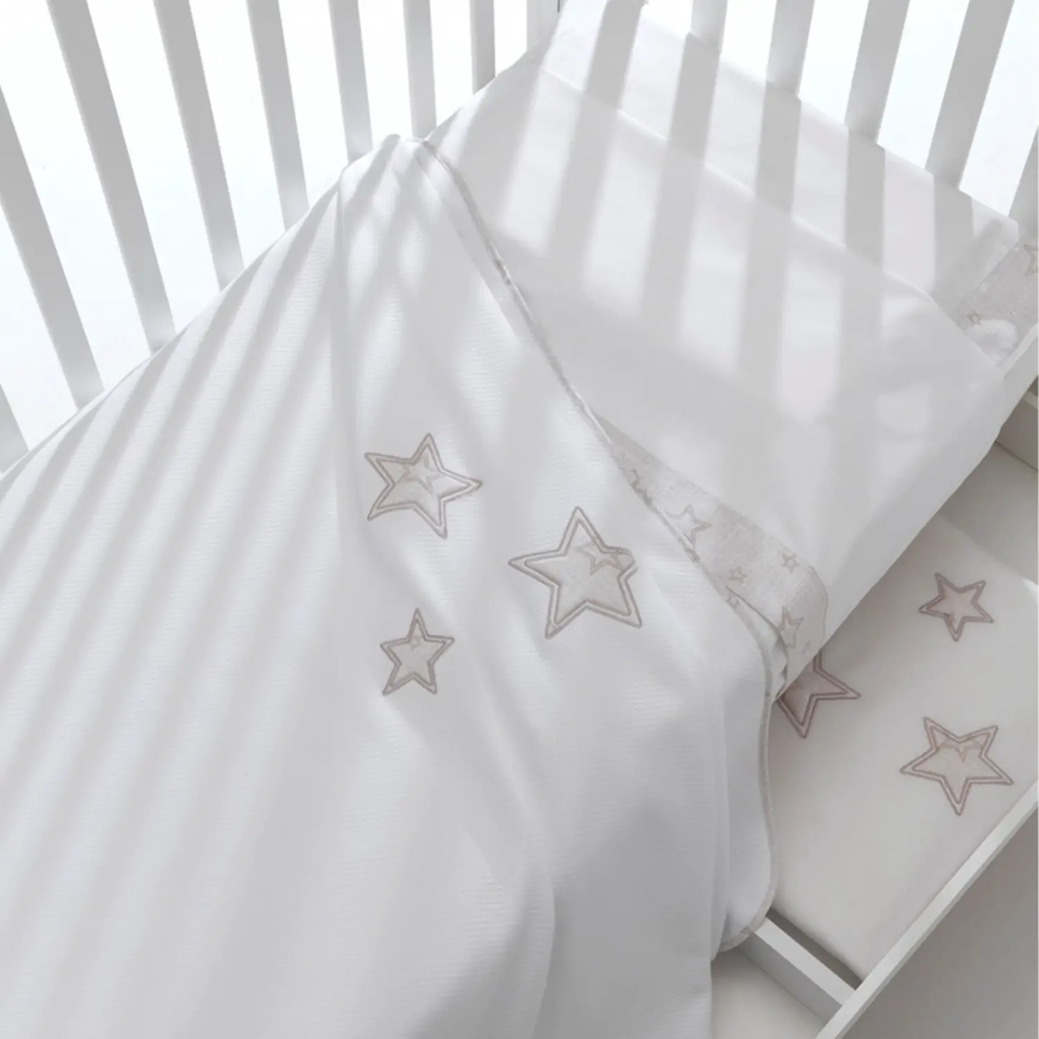Completo Sfilabile Set 3 Pezzi Bianco – Collezione Moon Star di Erbesi - lenzuolini