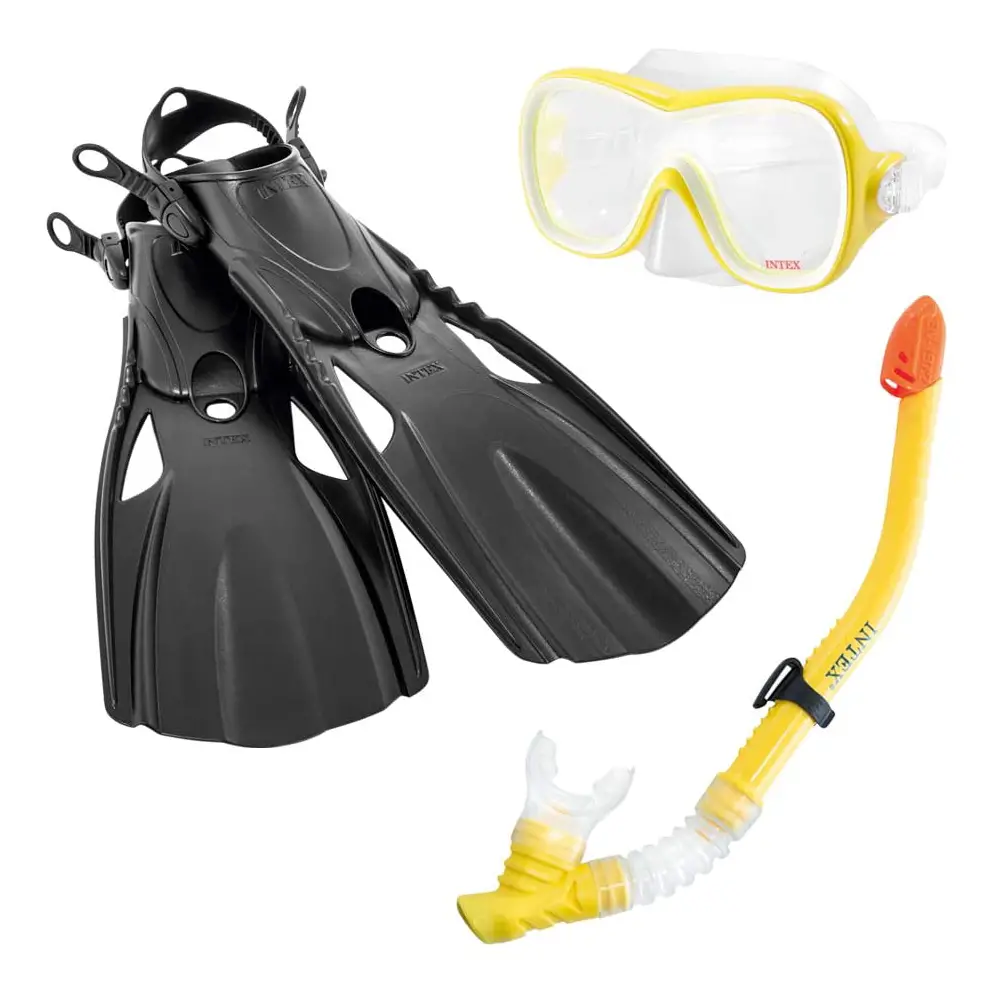 Intex Set Maschera, Boccaglio e Pinne Wave Rider - estivo mare