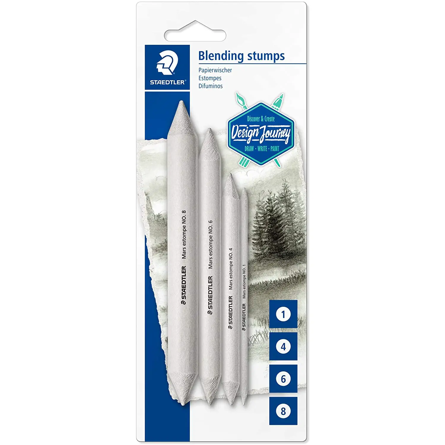 Set Sfumini in Carta – Strumenti Professionali per Disegno e Schizzi - Matite Temperini Gomme