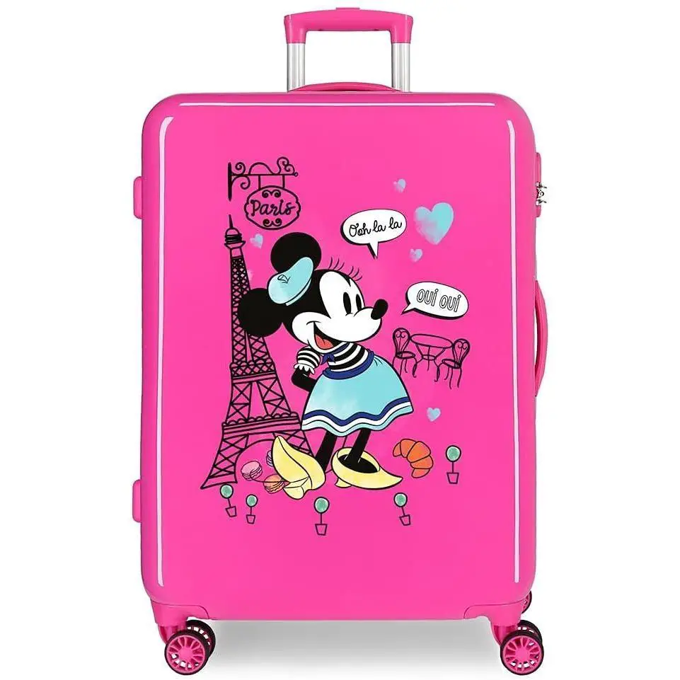 Trolley Minnie Paris Fucsia Cabina ABS 55cm 4 Ruote - valige e borse da viaggio