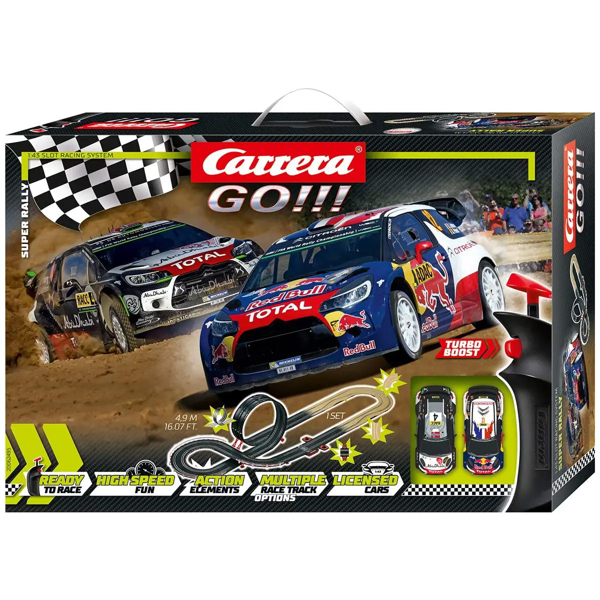 Pista Carrera GO!!! – Super Rally 1:43 - Veicoli, garage e piste
