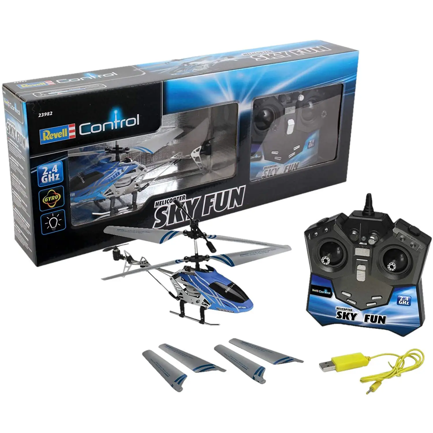 Sky Fun RTF Quadricottero Radiocomandato, 2.4 GHz, 3 Canali - radiocomandi