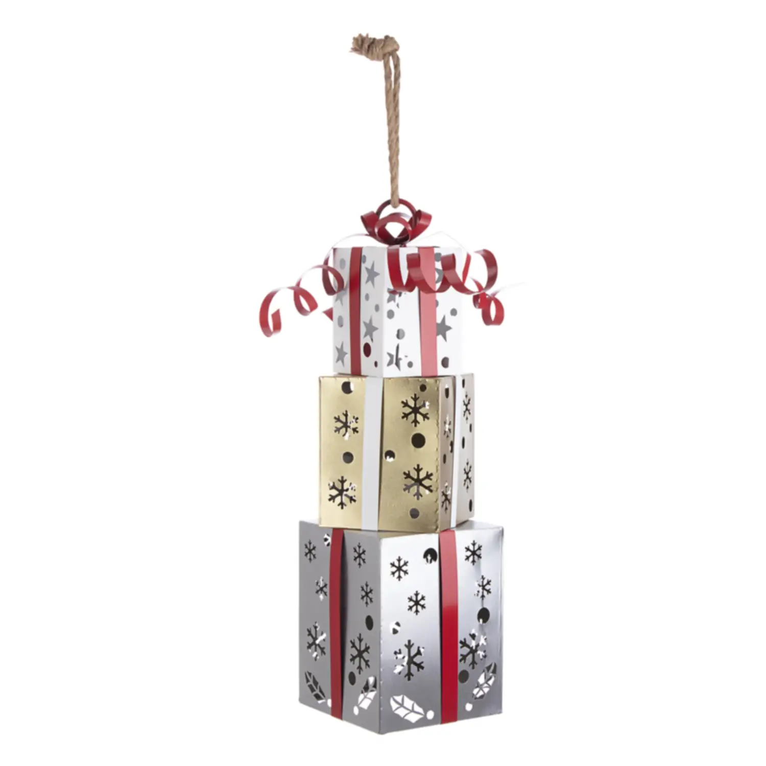 Decorazione Pacco Regalo Merry Star Bianco - addobbi casa