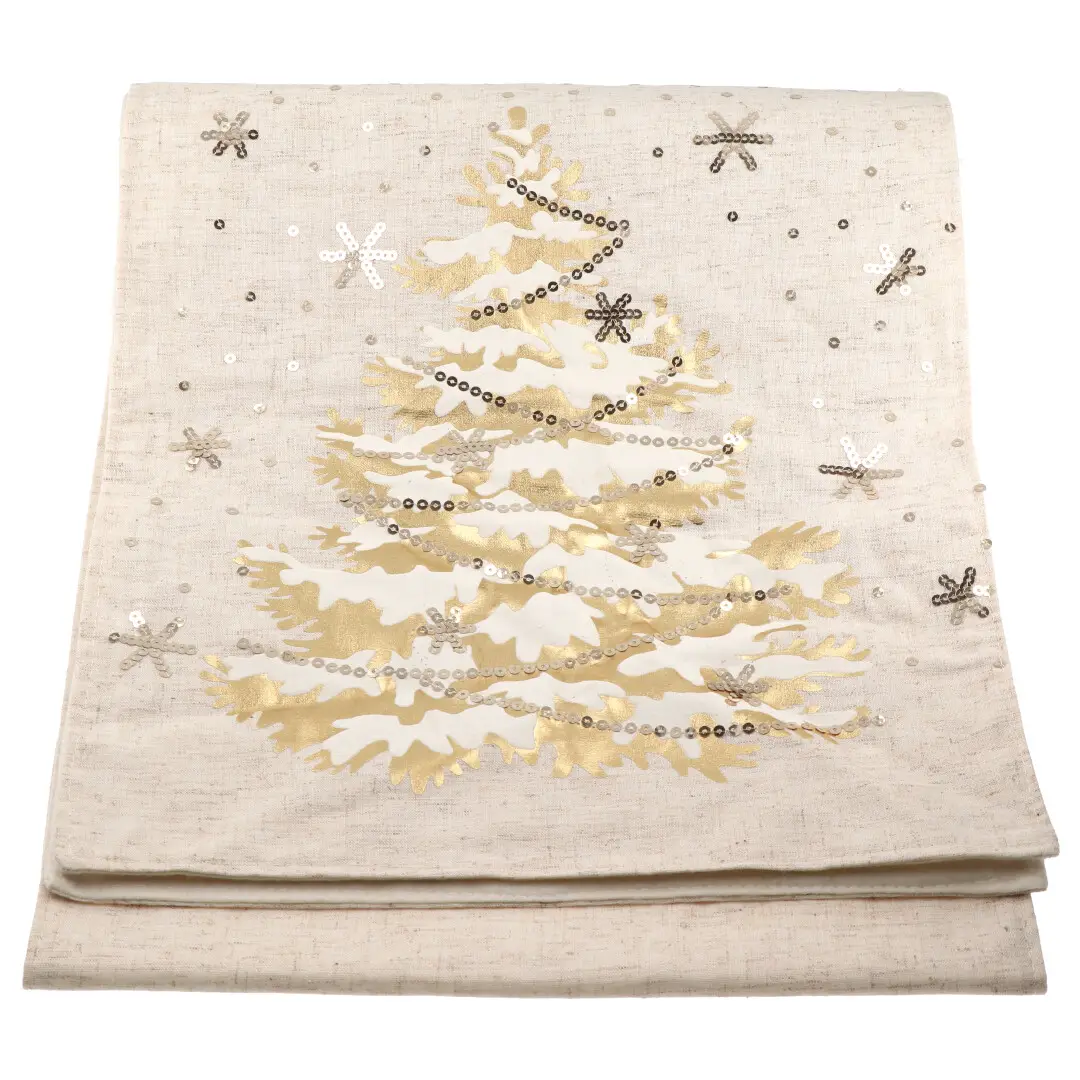 Tovaglia Natalizia, Table Runner Gold 183x35,5cm. - addobbi casa