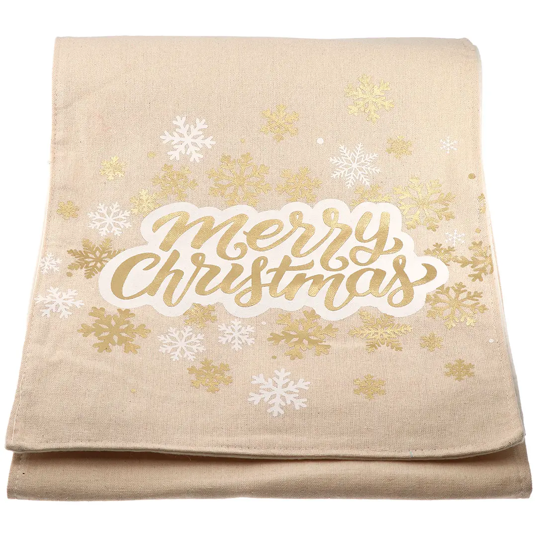 Tovaglia Natalizia, Table Runner Gold 183x35,5cm. - addobbi casa