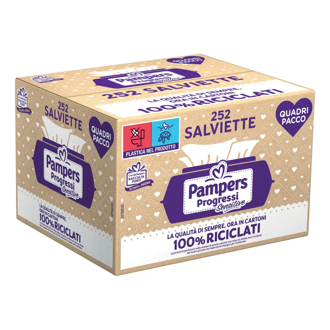 Salviettine Pampers Progressi Sensitive 252 Pz - pannolini e salviettine