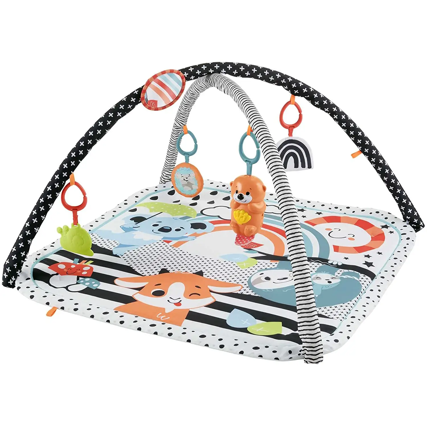 Fisher Price Palestrina Luci e Suoni Amici – Tappeto Attività Gioco per Neonati - Primi giochi