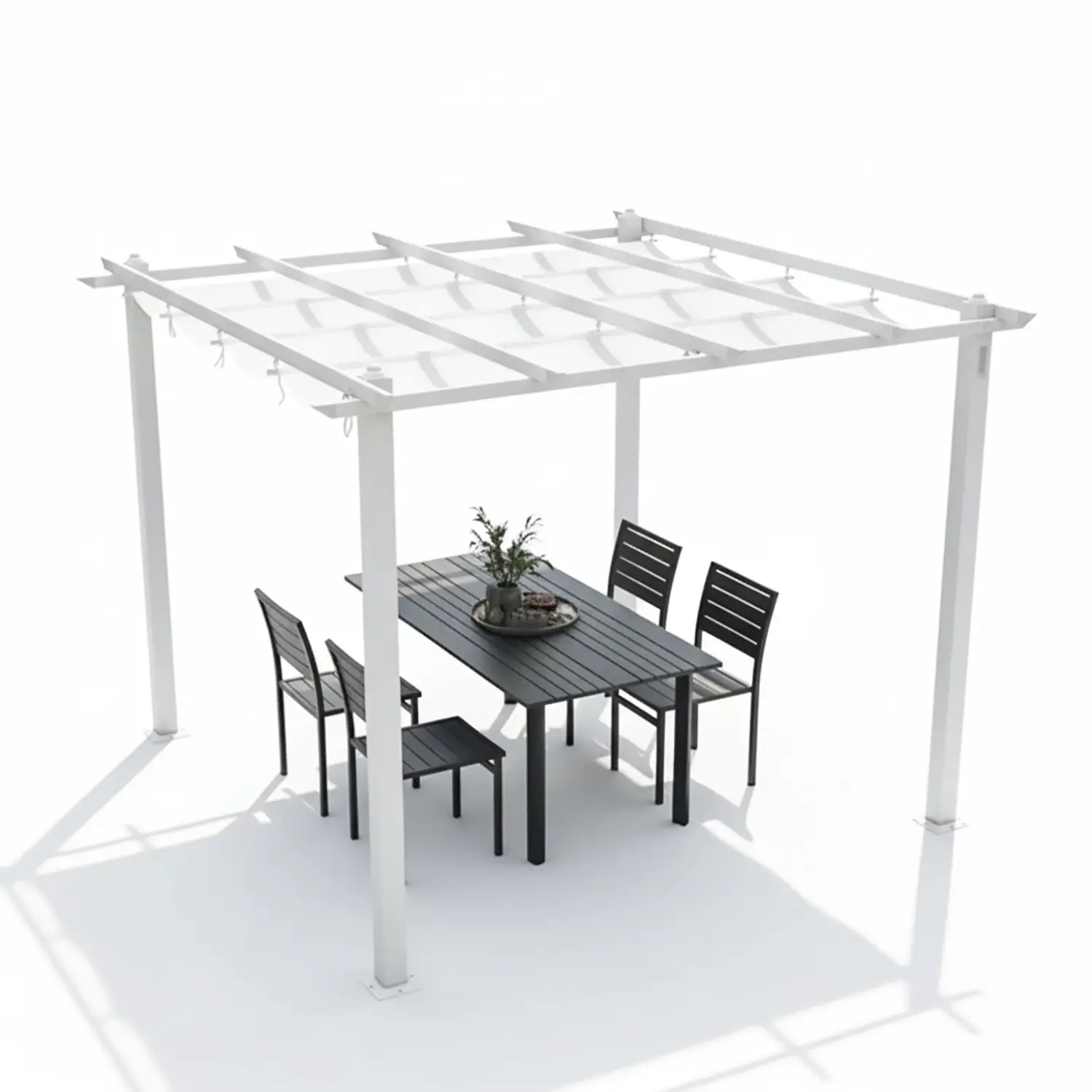 Gazebo Mykonos 3x3 Grigio - gazebi in ferro