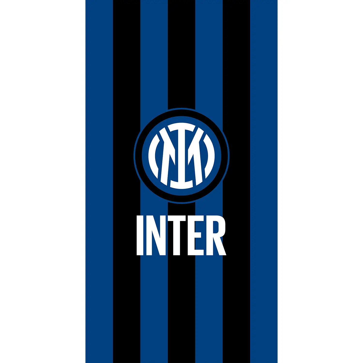 Telo Mare In Spugna 90x170 Logo Inter 100% Cotone -