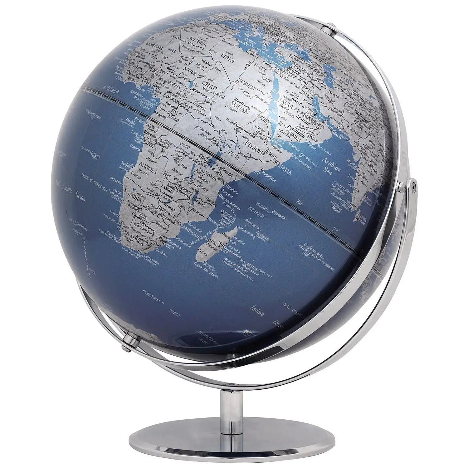 Mappamondo Juri Blue – Diametro 30 cm / Altezza 36 cm – Blu – Ora a Prezzo Superscontato! - Geografia e scienze naturali