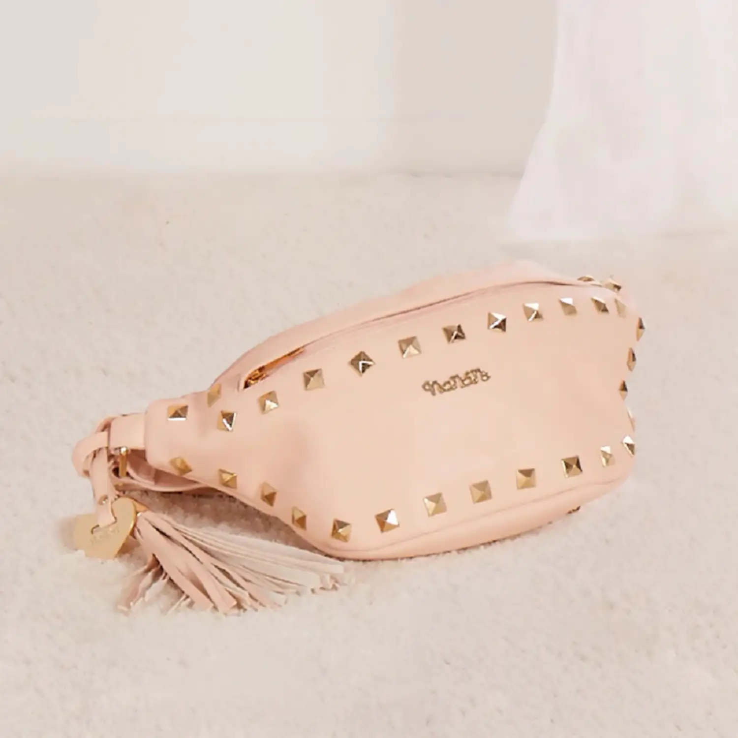 Colette Borsello Tipo Marsupio Borchiato in Ecopelle Rosa - marsupi e zaini porta bimbo