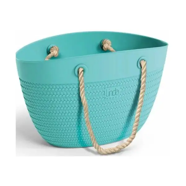 Borsa Linda Turchese Manici in Corda - estivo mare