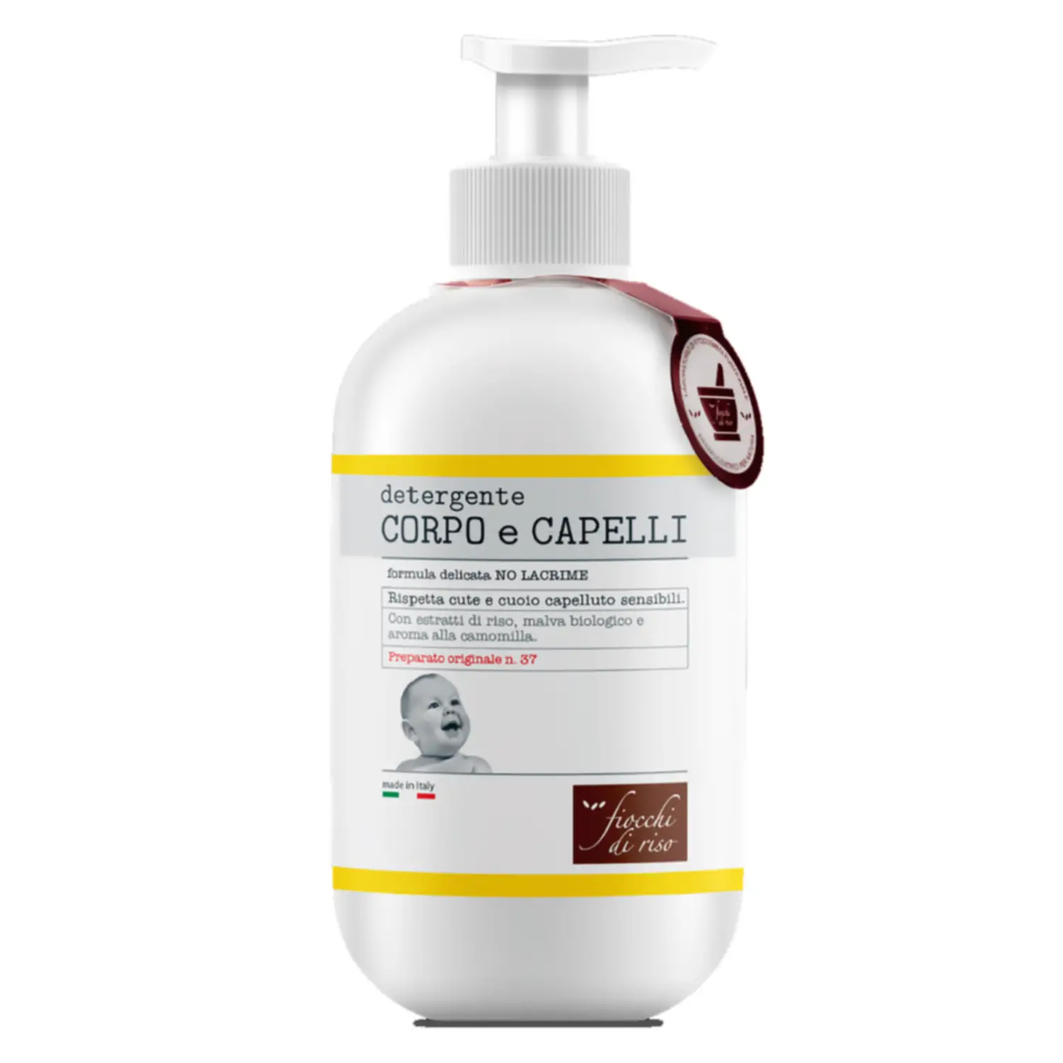 Fiocchi di Riso Detergente Corpo e Capelli 400ml Camomilla - cosmesi e igiene