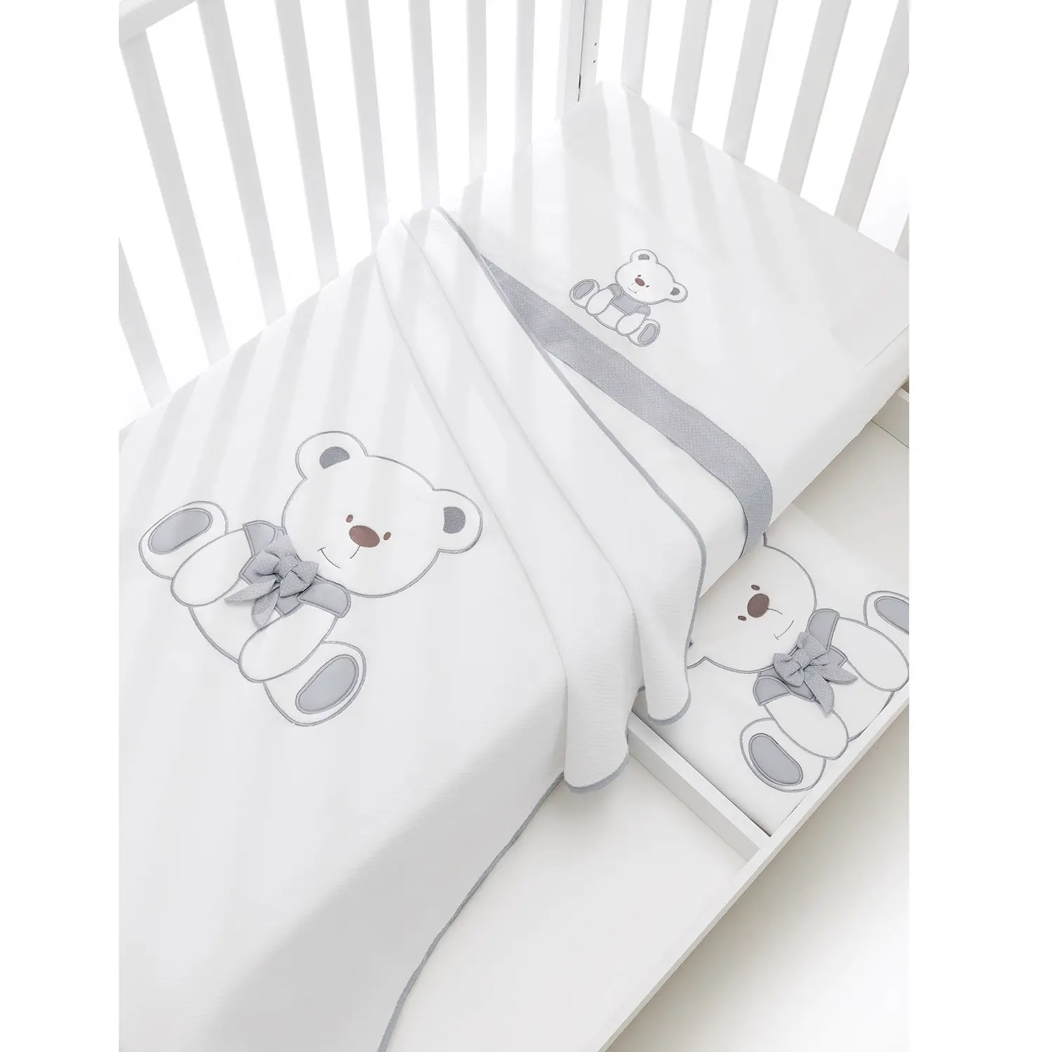 Erbesi Set Lenzuola Letto 3 Pezzi Grigio – Collezione Tato - lenzuolini