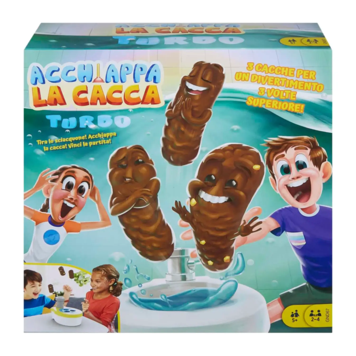 Acchiappa La Cacca Turbo – Tira lo Sciacquone GND67 - Giochi di società