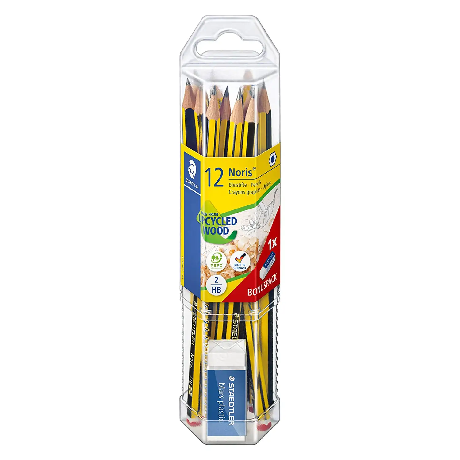 Set Staedtler Noris – 12 Matite HB + Mini Gomma - Matite Temperini Gomme