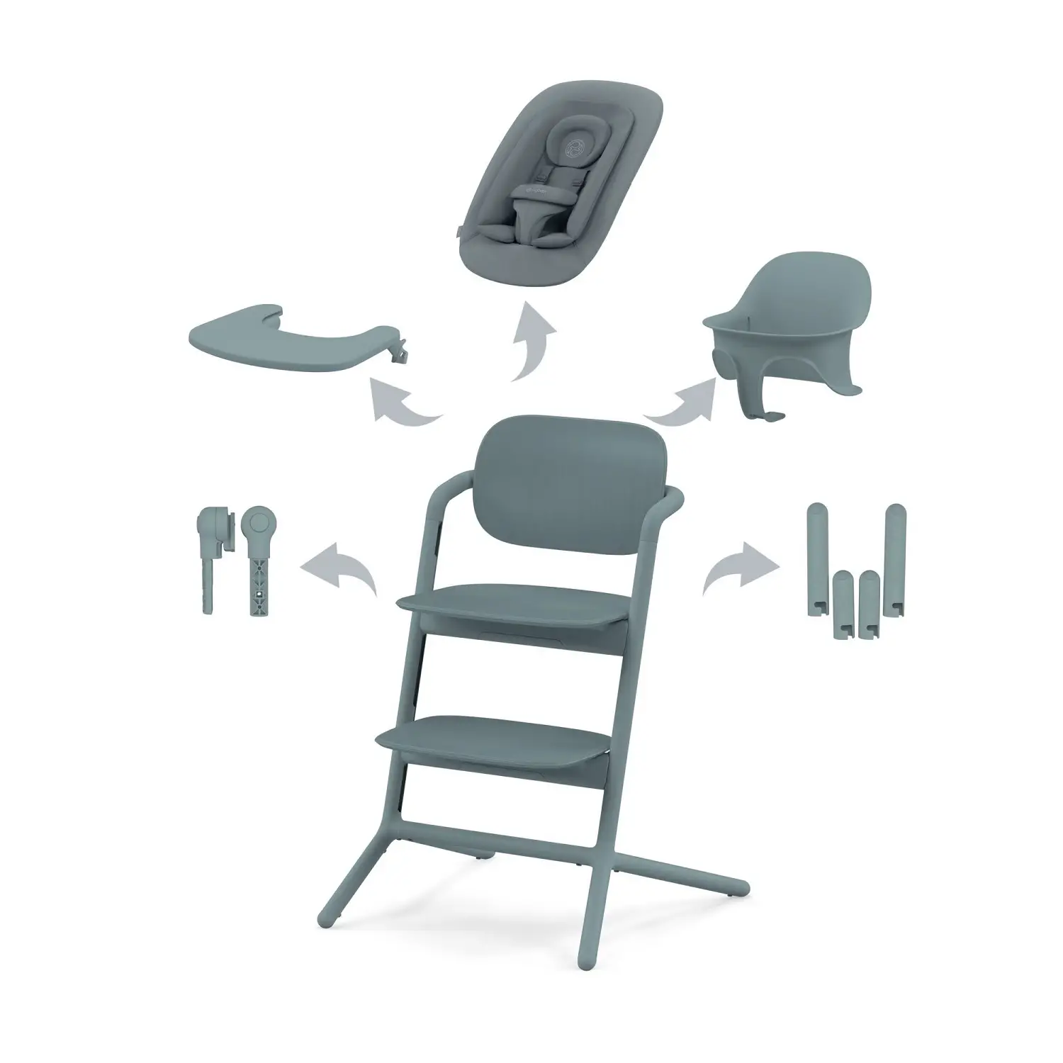 Seggiolone Lemo Set 4in1 Stone Blue Cybex - seggioloni