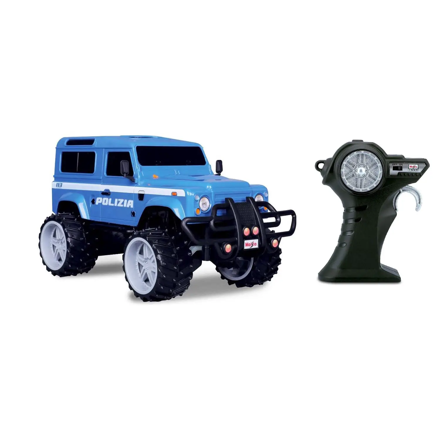 Radiocomando Auto 1:16 Land Rover Defender Polizia - radiocomandi