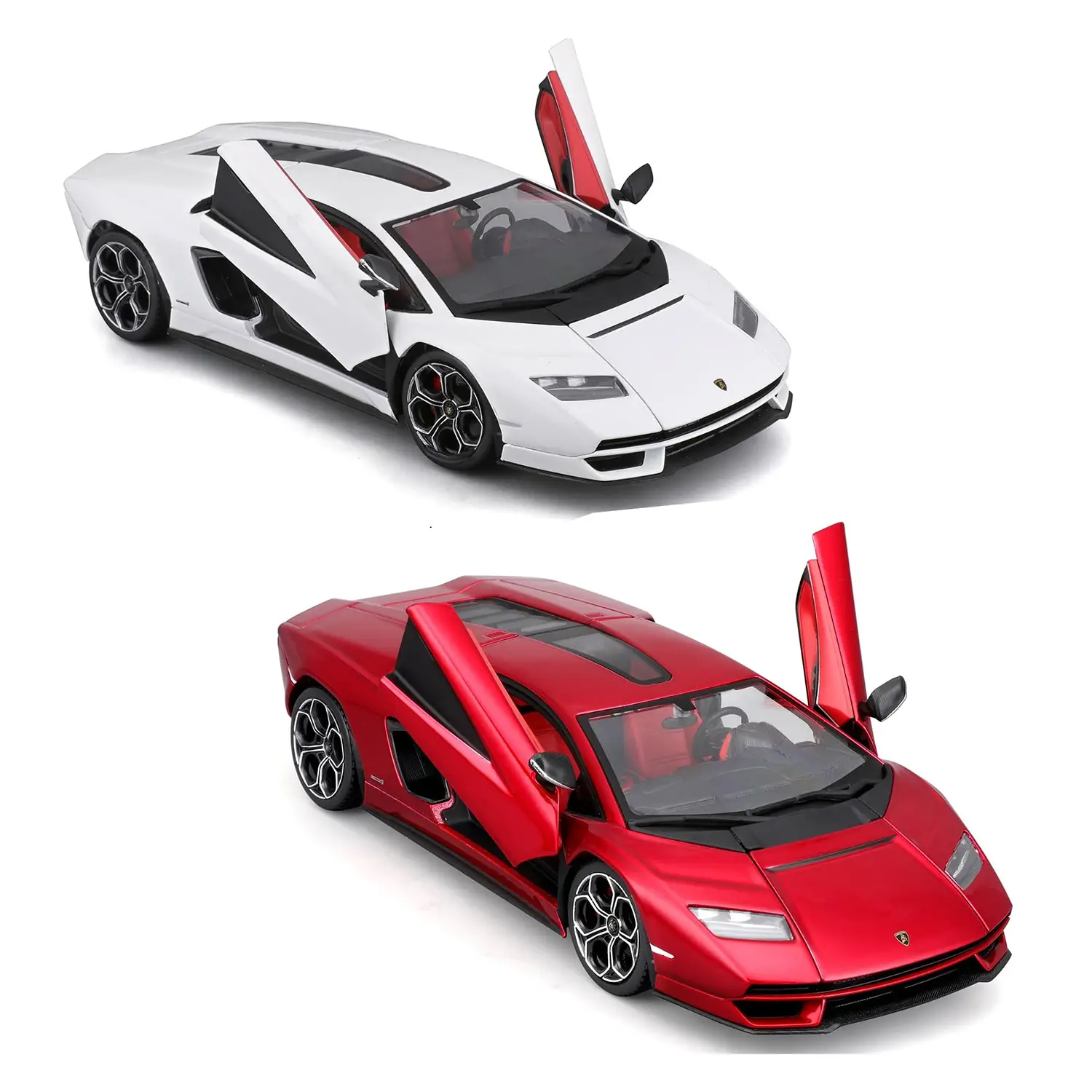 Auto 1:24 Lamborghini Countach L8I 800-4 In assortimento bianca e rossa - modellini
