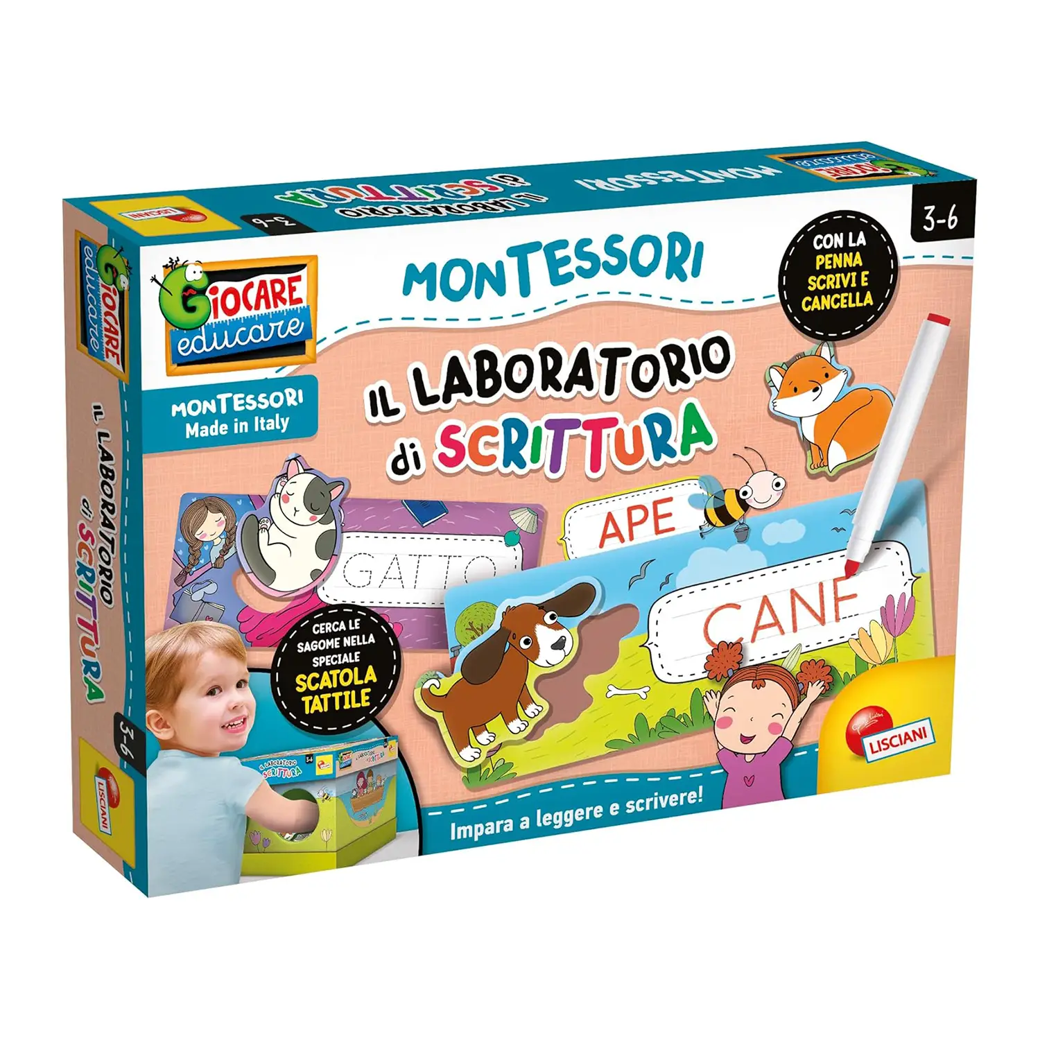 Lisciani Montessori Maxi Laboratorio Di Scrittura - Primi giochi