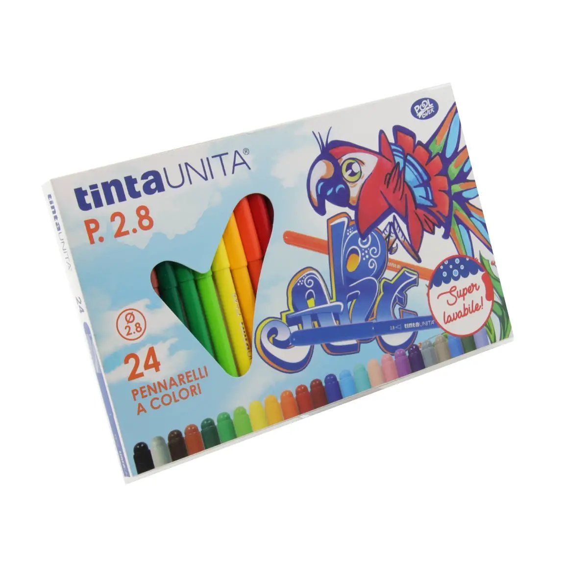 Pennarelli Tinta Unita - Punta 2.8 mm - Set 24 Colori - Pennarelli