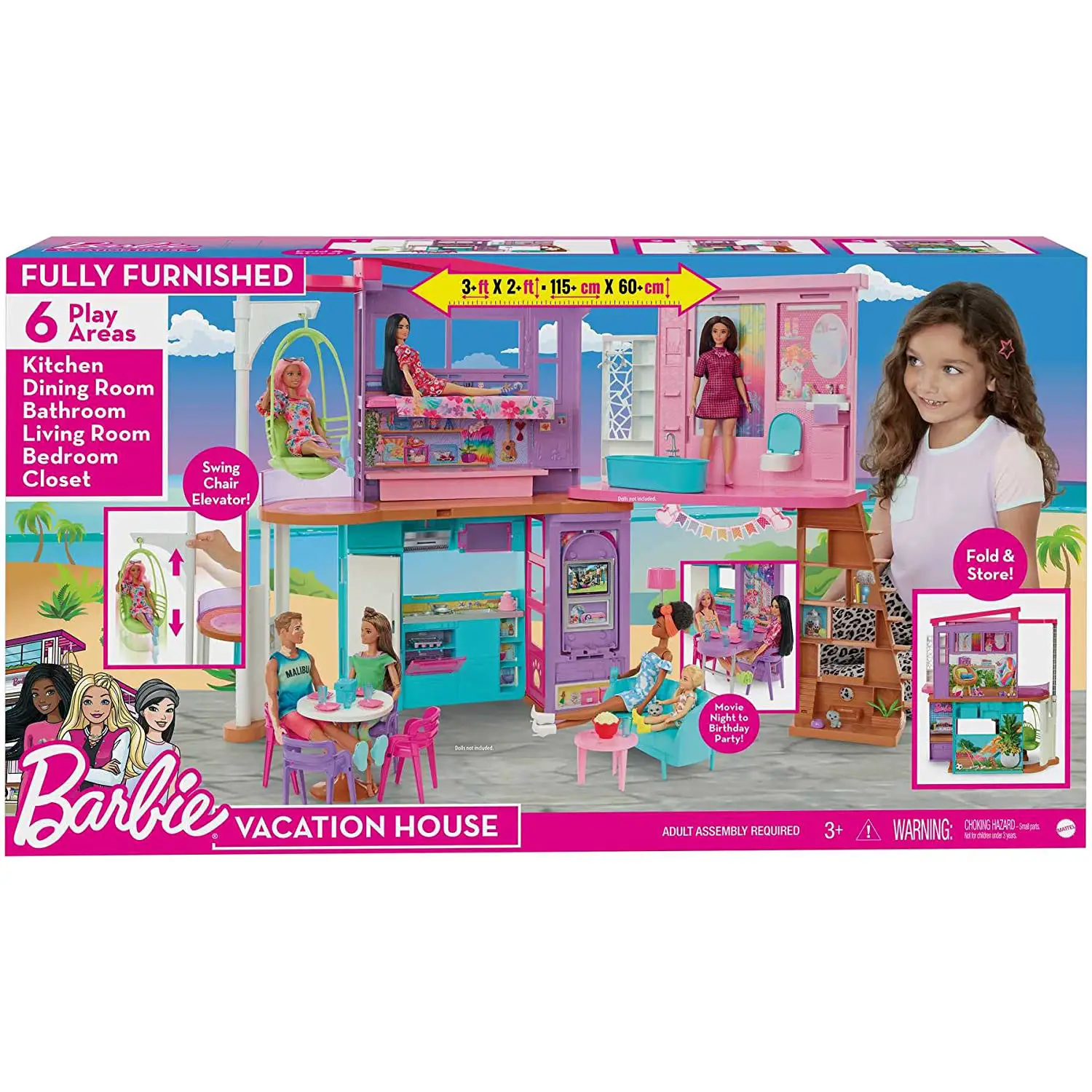 Barbie Casa Di Malibu • Playset Casa Delle Bambole - collezionabili bambina
