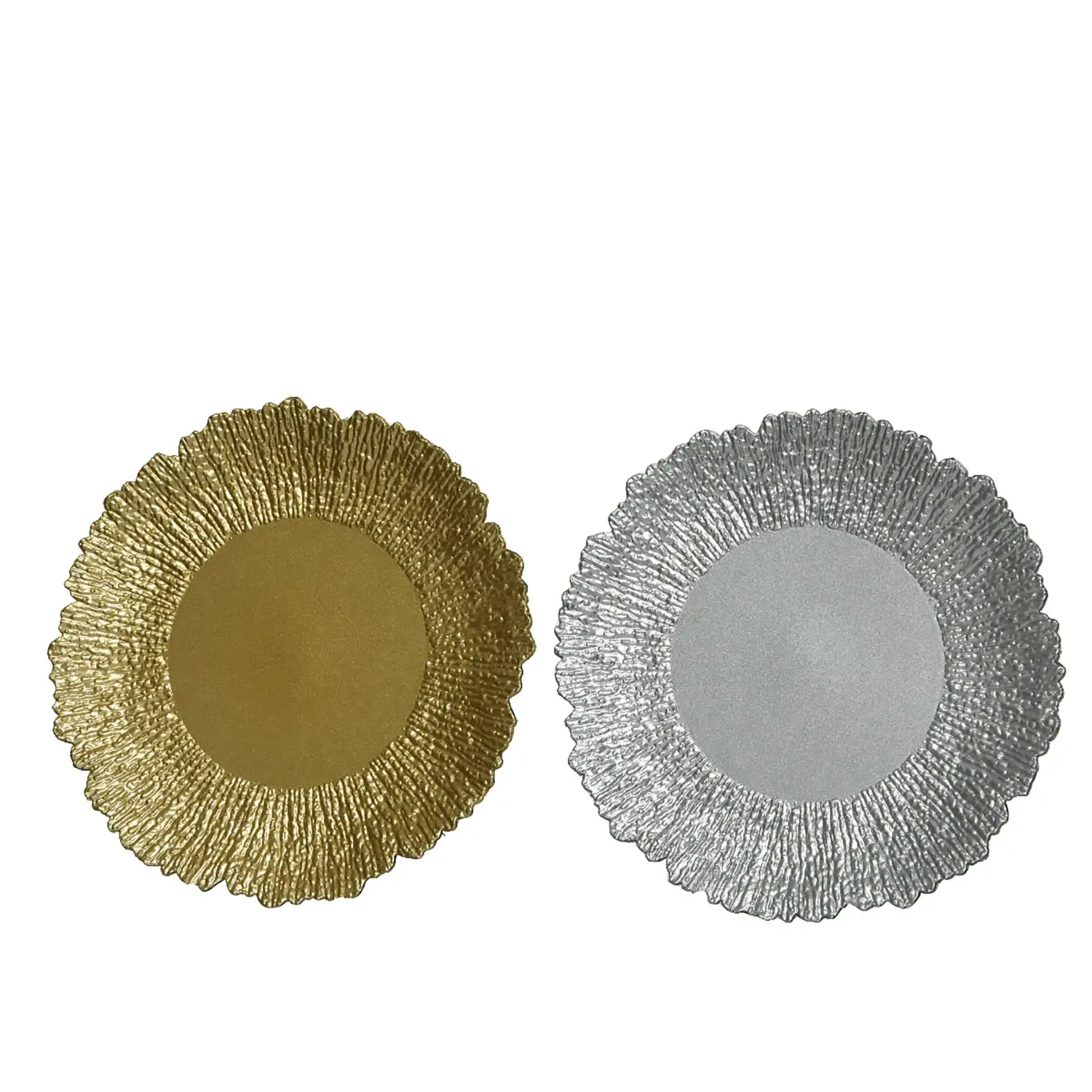 Piatto Natale Diametro 33cm Oro/Argento - addobbi casa