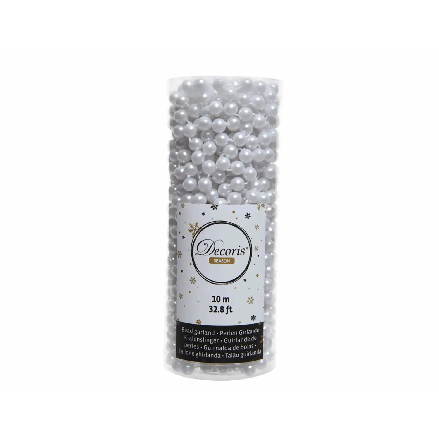 Ghirlanda Natale Plastica Lucida 0,8 cm x 1000 cm Winter White - addobbi albero