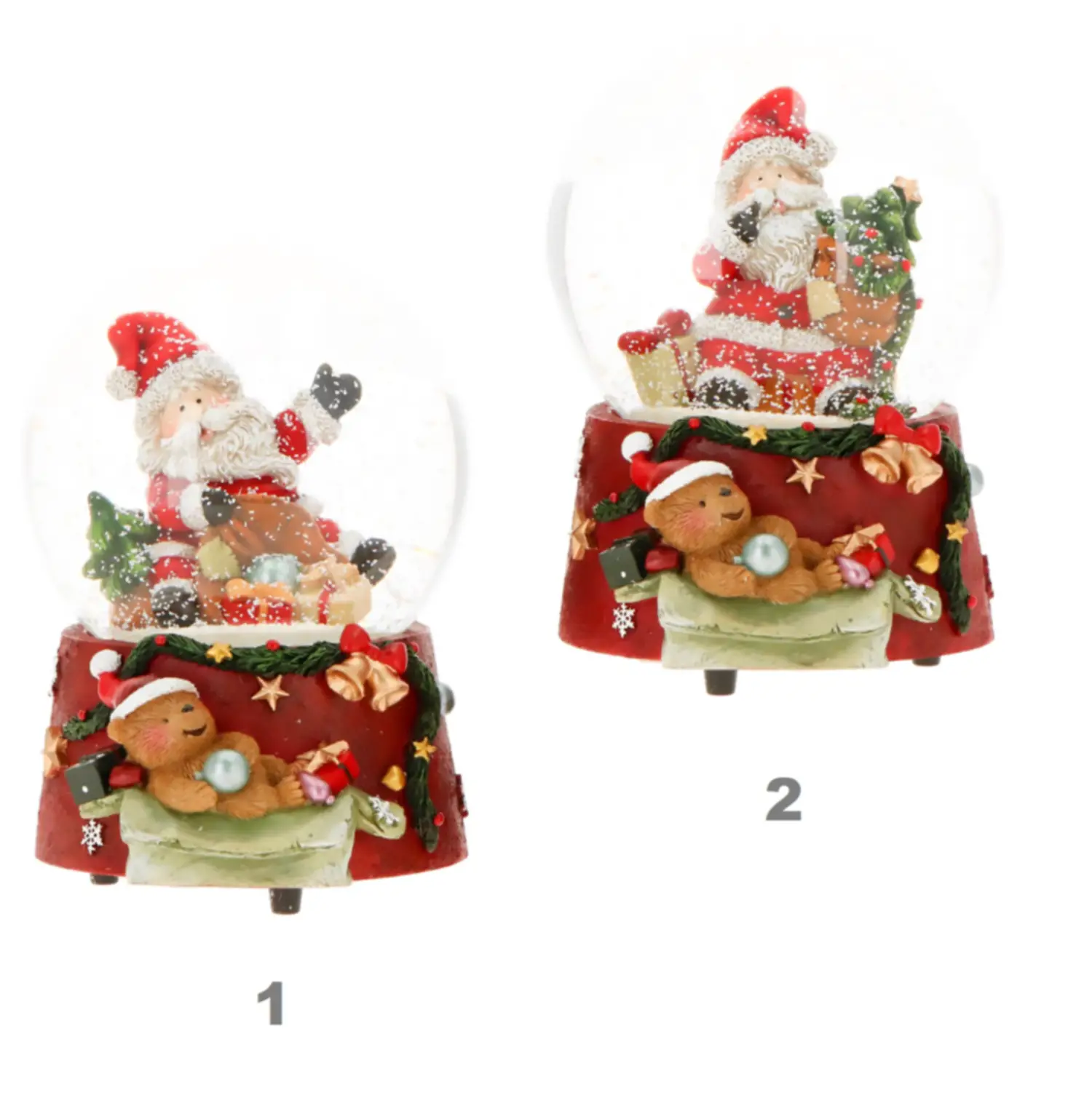 Waterball Santa con Musica - Assortimento - addobbi casa