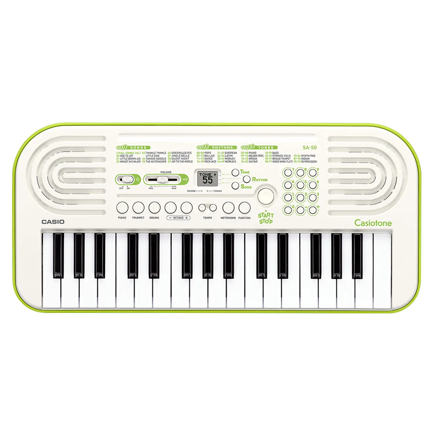 Mini Tastiera Casio Sa 50 Bianco/verde Lime - strumenti musicali