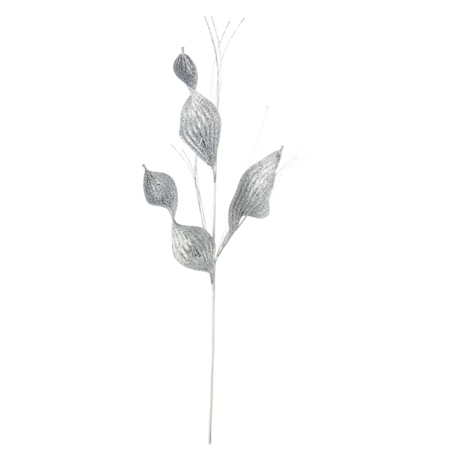 Ramo Lisbeth Argento – Altezza 80 cm - addobbi albero
