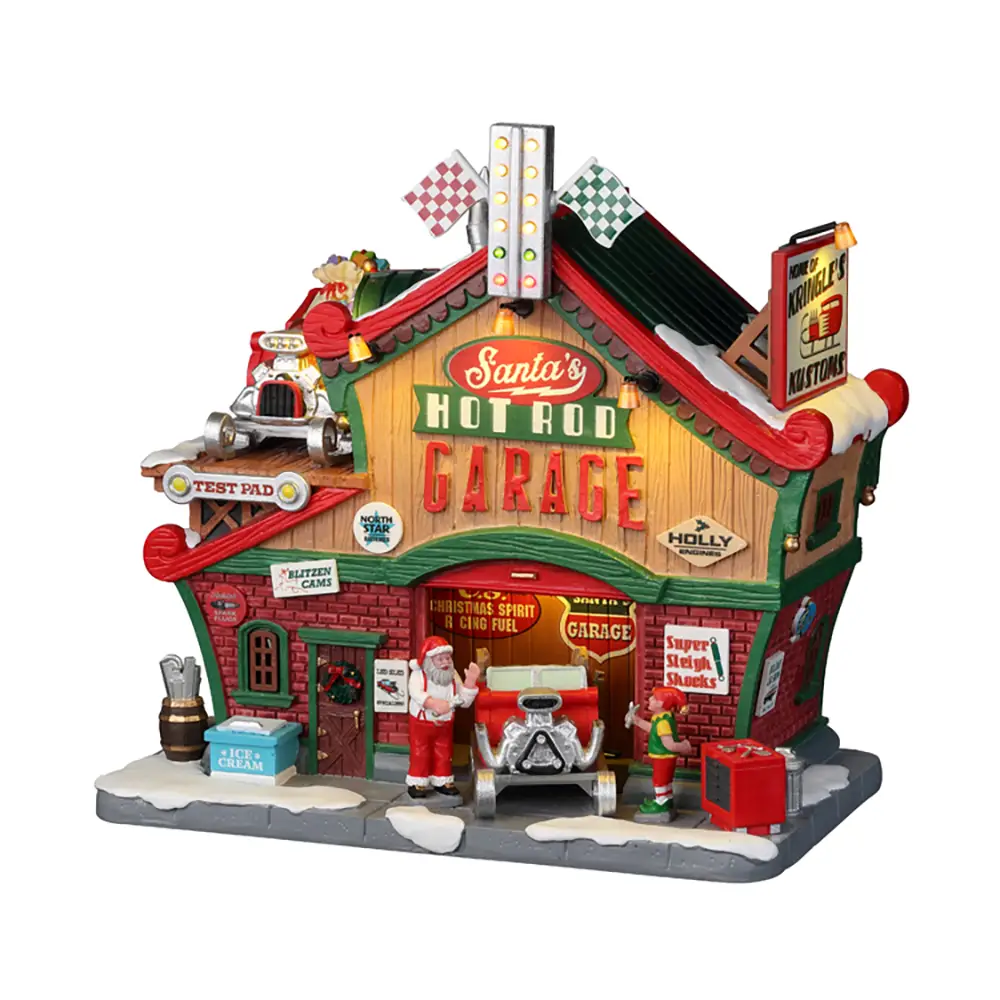 Il Garage Hot Rod di Babbo Natale - scene e villaggi