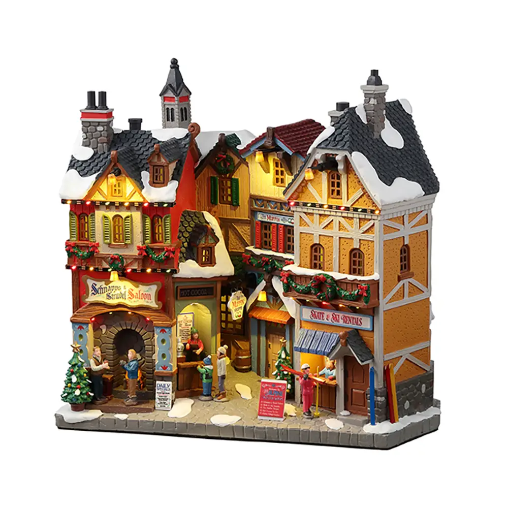 Lemax Alpine Winter Shops 25869 – Facciata Negozi Invernali Luminosa Vail Village - scene e villaggi