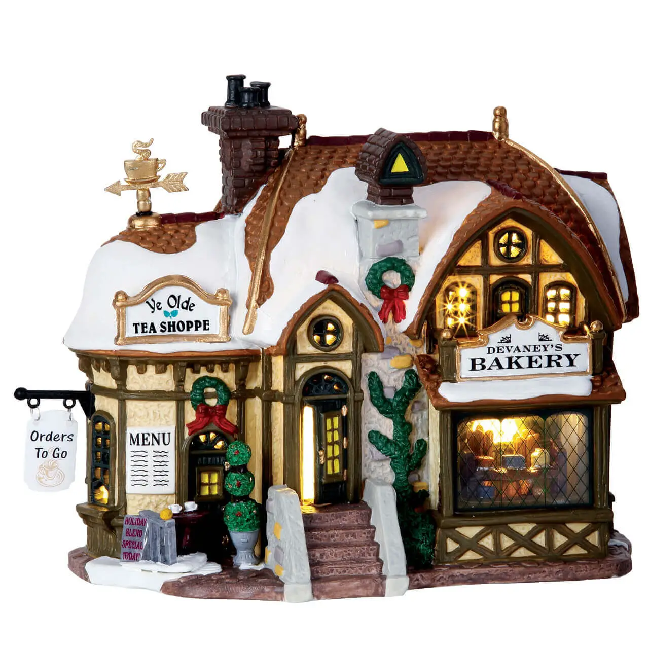 Lemax Devaney’s Bakery 35793 – Panetteria Natalizia Luminosa in Porcellana Caddington - scene e villaggi