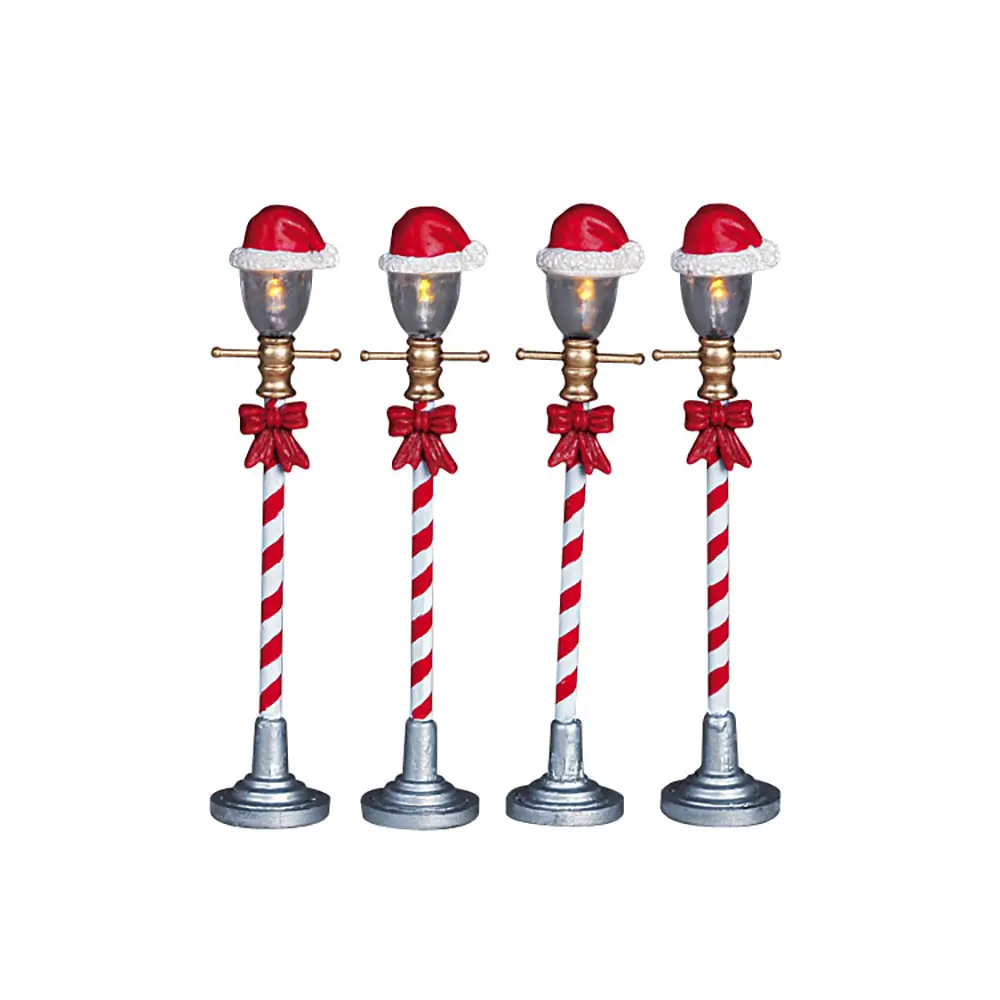Lampada da Strada Santa Hat Set di 4 Pezzi - scene e villaggi